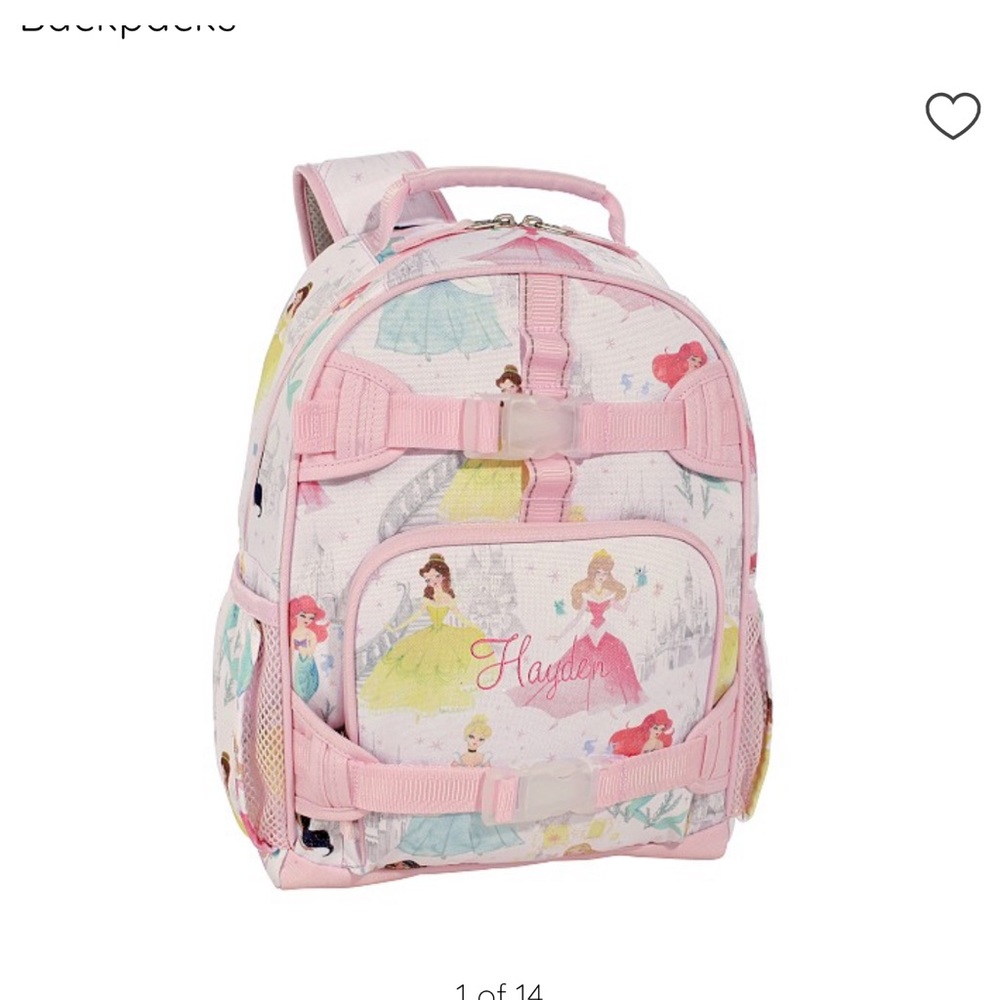 Pottery Barn Kids McKenzie Disney Princess Backpack